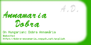 annamaria dobra business card