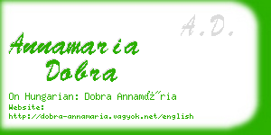 annamaria dobra business card